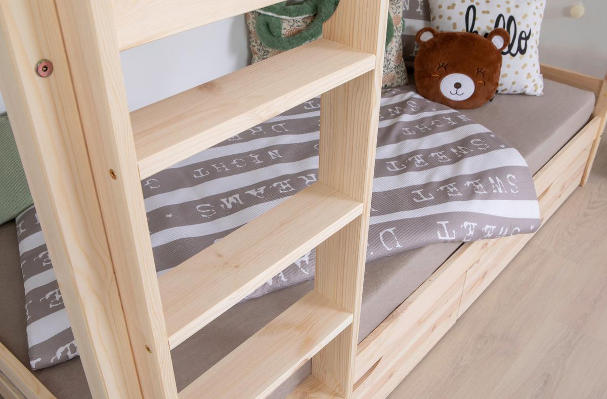 Etagenbett 970507 Rene - Naturfarben, MODERN, Holz (90/200cm) - MID.YOU