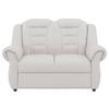 2-sitzer-sofa Boston Weiß Lederlook - Schwarz/Weiß, KONVENTIONELL, Textil (145/102/101cm) - Livetastic