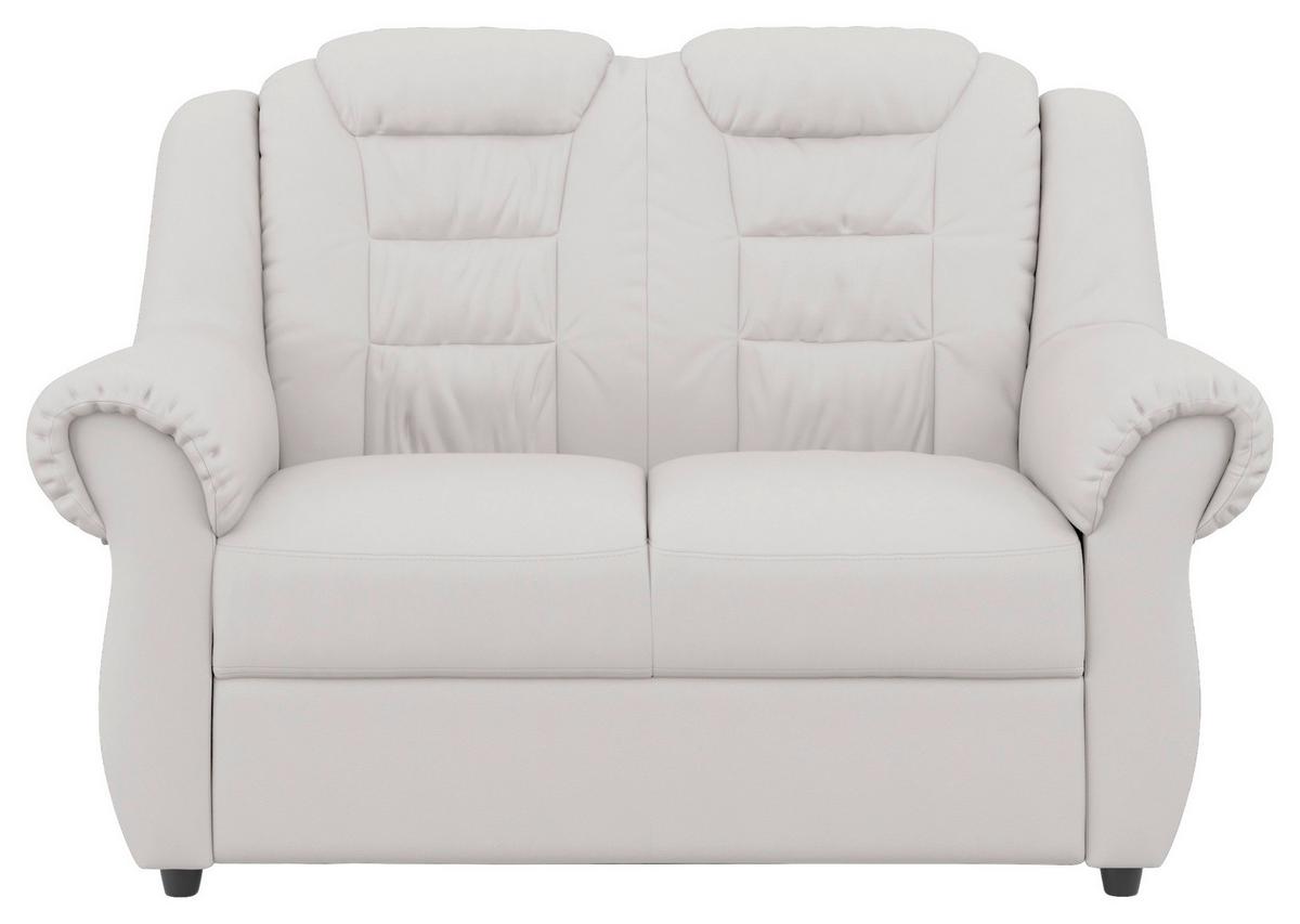 2-sitzer-sofa Boston Weiß Lederlook - Schwarz/Weiß, KONVENTIONELL, Textil (145/102/101cm) - Livetastic