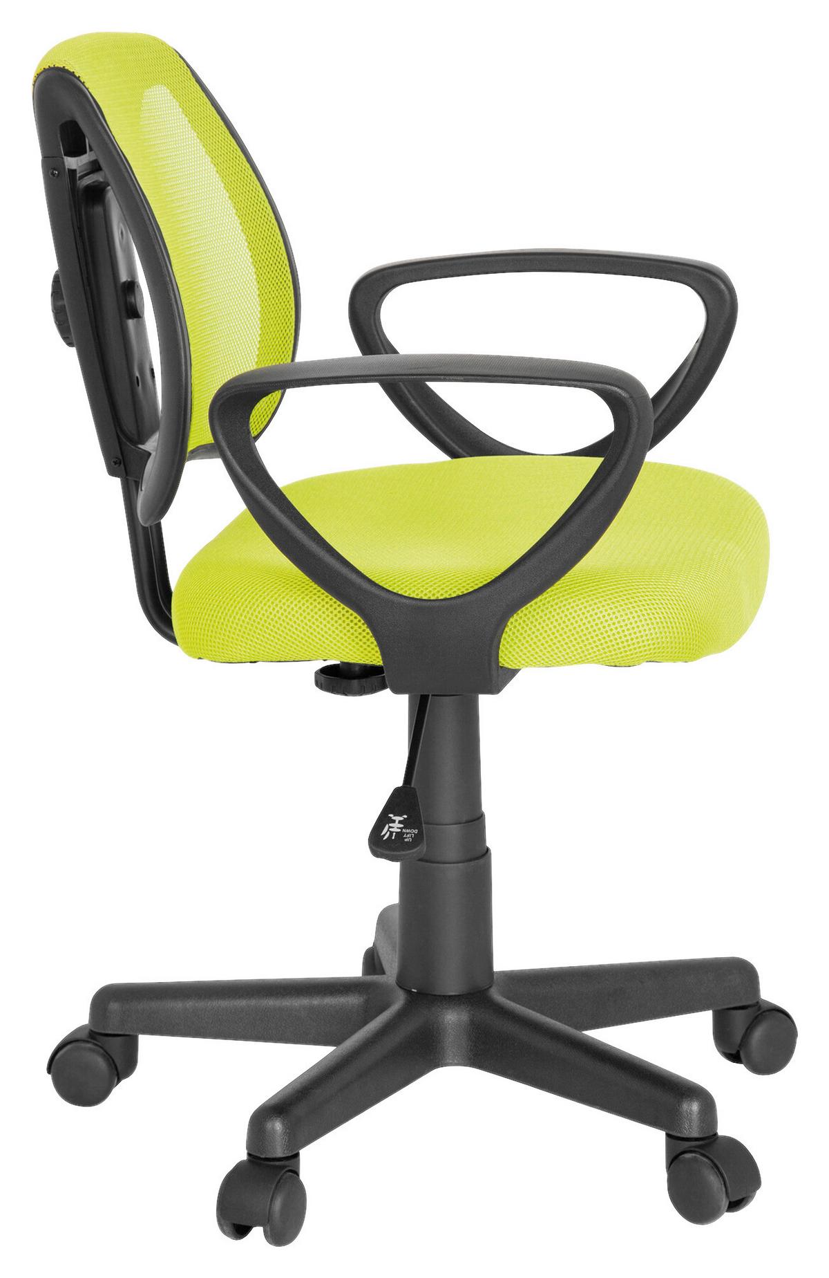 Jugenddrehstuhl Kiddy CD Grün - Schwarz/Grün, Basics, Kunststoff (58/75-92/45cm) - MID.YOU