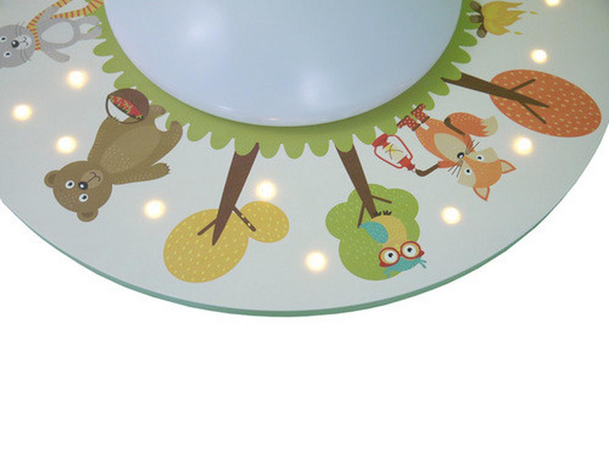 Kinderdeckenleuchte Waldtiere Ø 54 cm mit Sternenhimmel - Multicolor, Trend, Holz/Kunststoff (54/11cm) - Niermann
