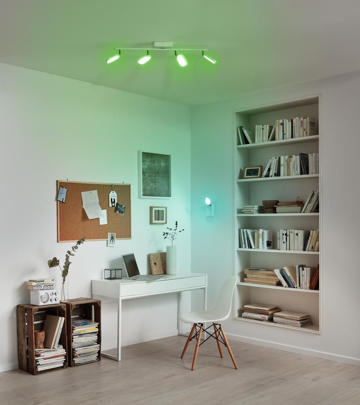 Strahler Palombare-Connect 3-Flammig verstellbar L: 77cm - Weiß, Design, Kunststoff/Metall (8/77cm) - Eglo