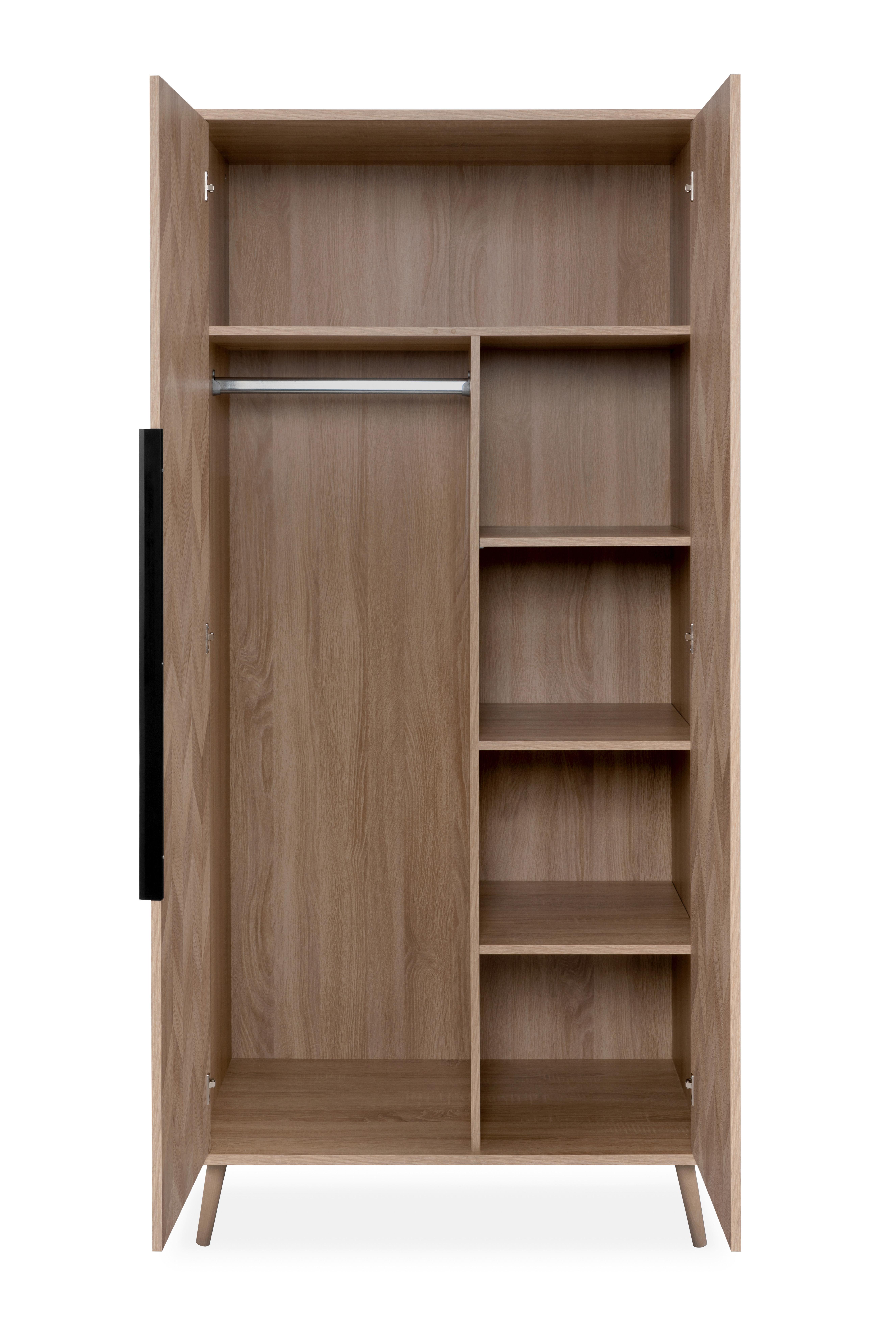 Nyílóajtós Szekrény Malmö 60a 90/190 Cm - Sonoma tölgy, faalapú anyag (90/190,5/55cm)