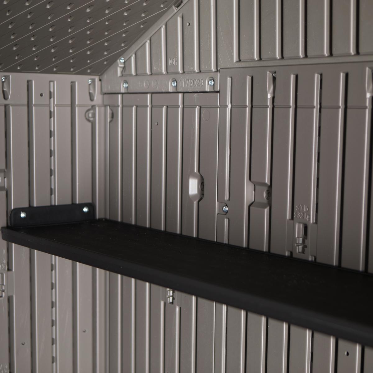 Gerätehaus versperrbar 305x244x244 cm - Dunkelgrau, Basics, Kunststoff (305/244/244cm)