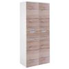 Hochschrank M. 4 Drehtüren Mars B: 65 Cm Eiche Dekor - Eichefarben/Weiß, MODERN, Holzwerkstoff (65,0/159,0/35,0cm) - MID.YOU