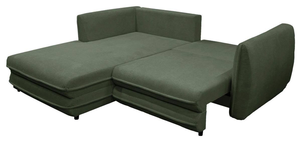 Ecksofa Vivaldi Grün S: 201x240 cm - Schwarz/Grün, Design, Textil (201/240cm) - MID.YOU