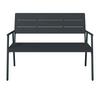 Gartenbank Marbella - Schwarz, MODERN, Kunststoff/Metall (116/58/85cm) - Beldano