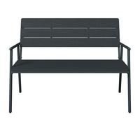 Gartenbank Marbella - Schwarz, MODERN, Kunststoff/Metall (116/58/85cm) - Beldano
