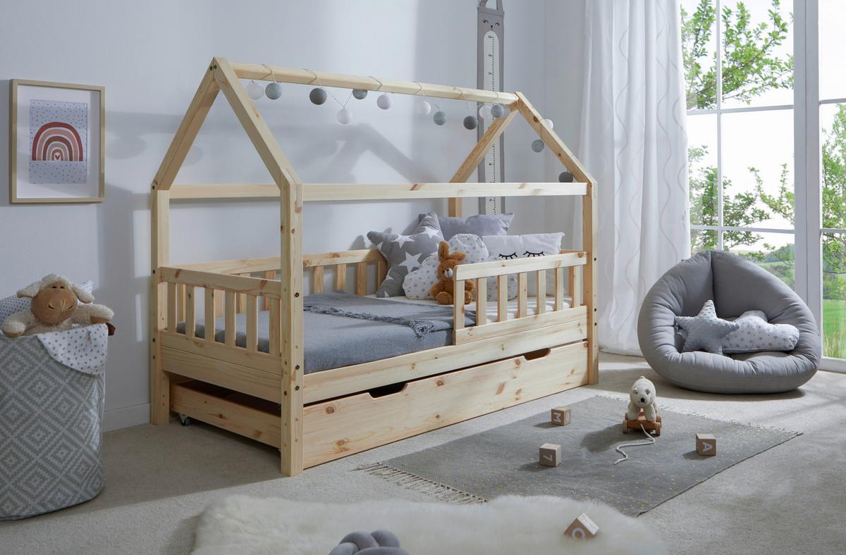 Hausbett Kay - Naturfarben, MODERN, Holz (80/160cm) - MID.YOU