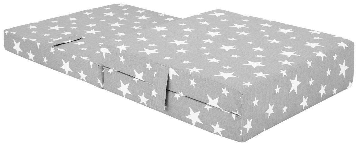 Skládací matrace STARS šedá - šedá, textil (62/185cm)