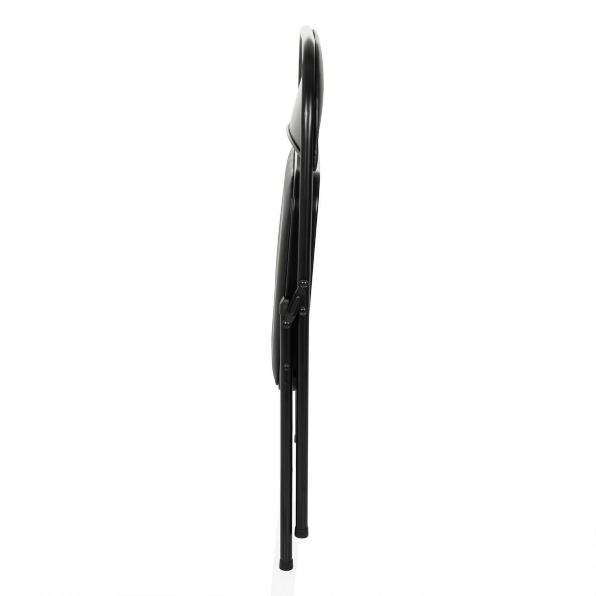 Klappstuhl Tudela H Schwarz B: 46 Cm - Schwarz, MODERN, Kunststoff/Metall (46/78/45cm) - MID.YOU