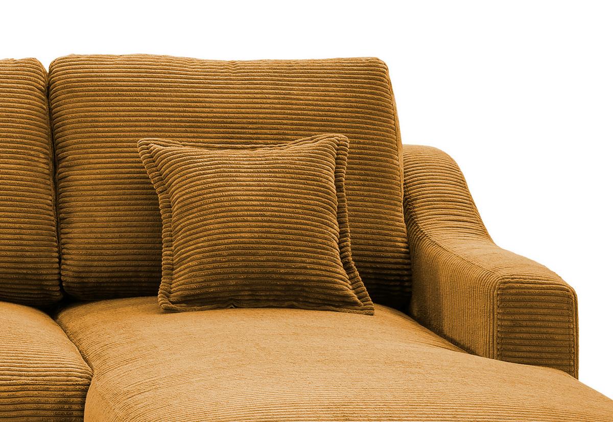 Wohnlandschaft Valentina - Goldfarben/Naturfarben, KONVENTIONELL, Textil (200/301/150cm) - P & B