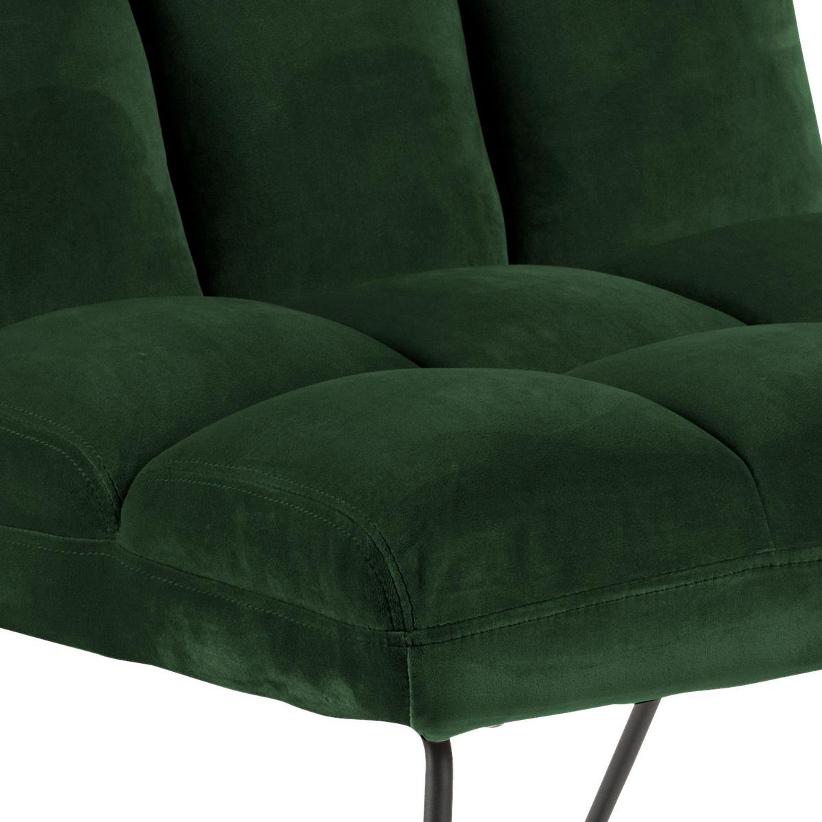 Sessel Alba - Dunkelgrün/Schwarz, MODERN, Textil/Metall (62/90/86cm) - MID.YOU