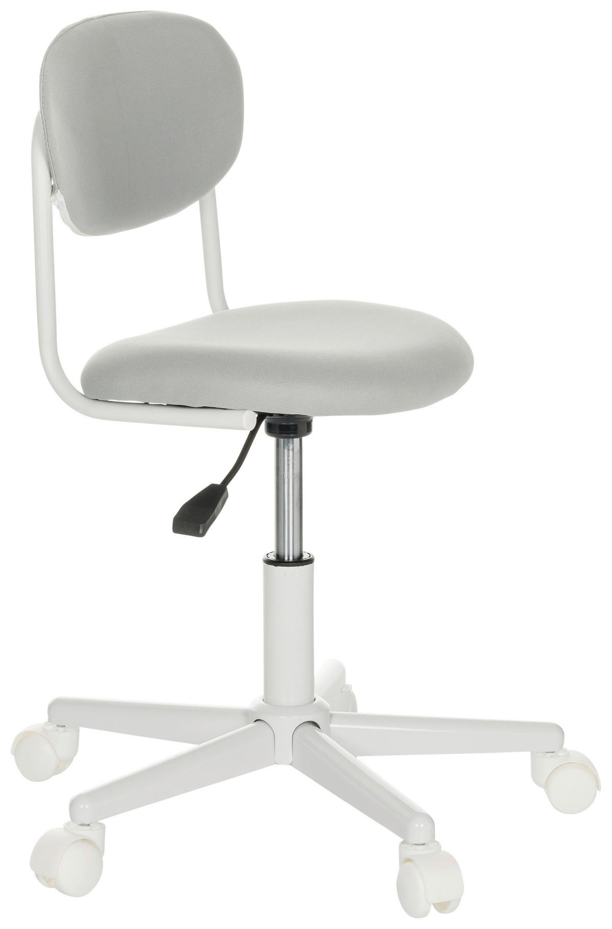 Jugenddrehstuhl Kiddy Base I - Weiß/Grau, Basics, Kunststoff/Textil (60/72-83/60cm) - MID.YOU