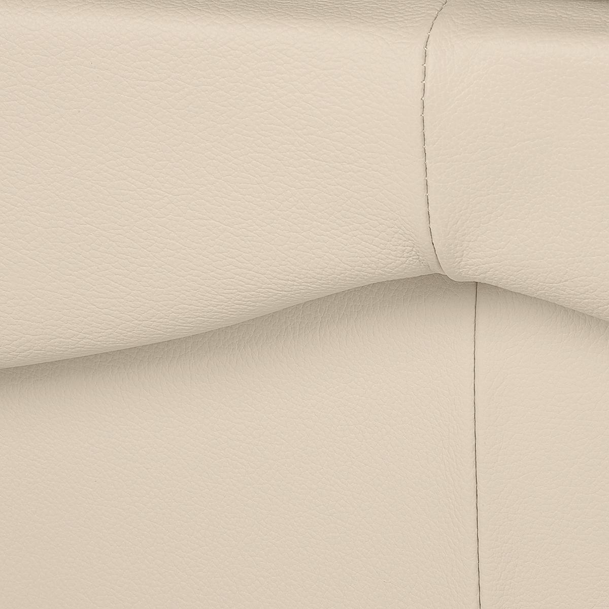 Sessel Oslo Beige B: 105 cm - Beige/Schwarz, Design, Leder (105/92/85cm) - Livetastic