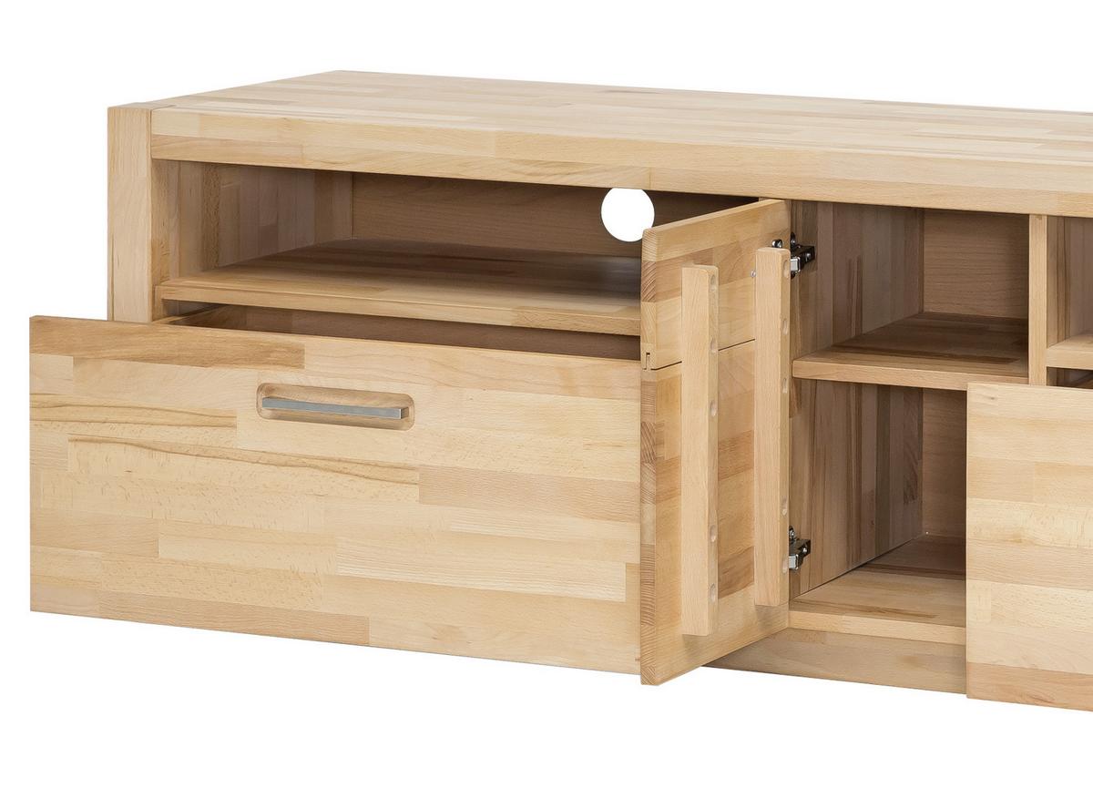 TV-Element Buchefarben, B: 185 cm - Buchefarben, Design, Holz (185/58/50cm) - MID.YOU