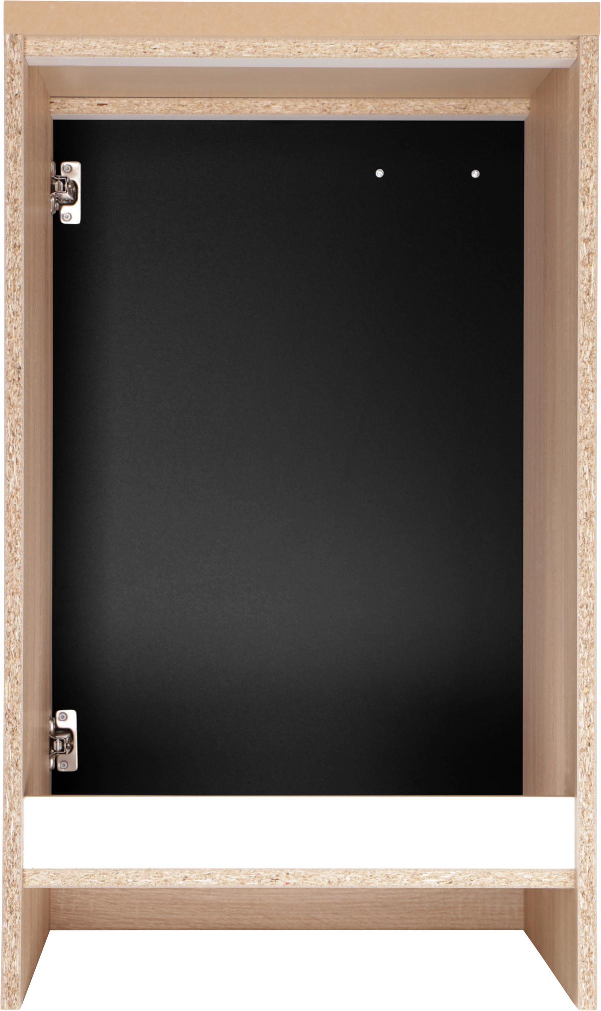 Spülenunterschrank Merle Schwarz, Eiche Dekor B: 50 cm - Eichefarben/Schwarz, Basics, Holzwerkstoff (50/84,8/60cm) - Respekta
