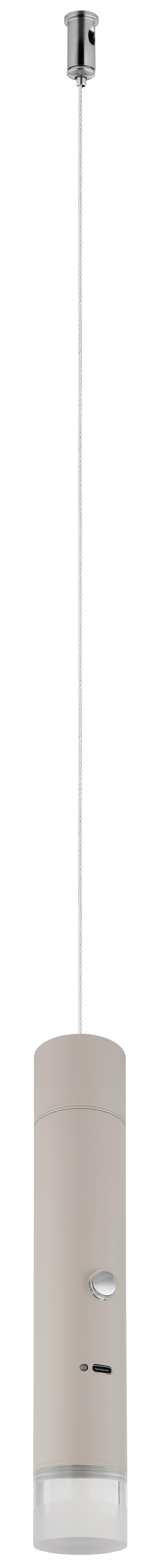 ZÁVĚSNÉ LED SVÍTIDLO PELO - čiré/pískové barvy, Design, kov/plast (38/120cm) - Globo
