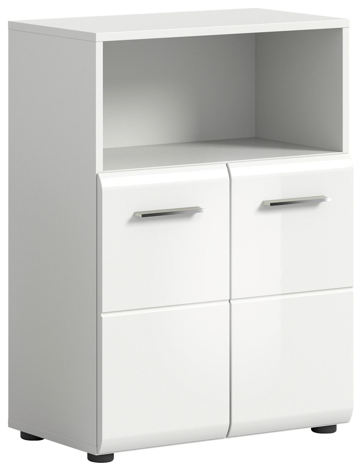 Unterschrank Ice B: 60 Cm Weiß Hochglanz - Weiß Hochglanz/Weiß, MODERN, Holzwerkstoff (60/82/30cm) - MID.YOU