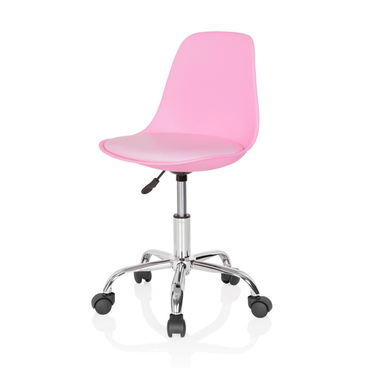 Jugenddrehstuhl Fancy II Pink - Pink, Basics, Kunststoff/Textil (40/72-82/44cm) - MID.YOU