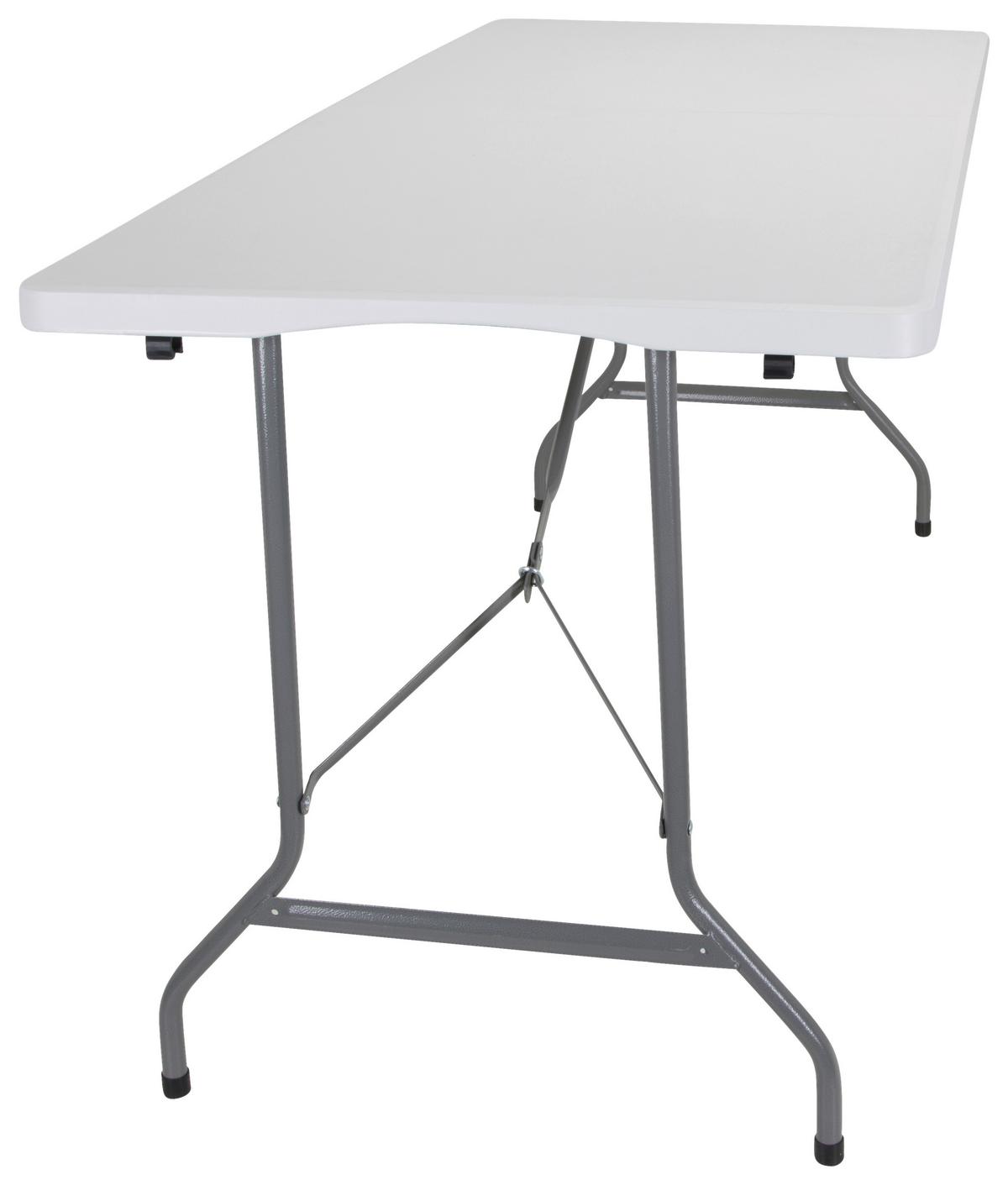 Schreibtisch Easy Up Multi II Weiß - Silberfarben/Weiß, MODERN, Kunststoff/Metall (70/152/74cm) - MID.YOU