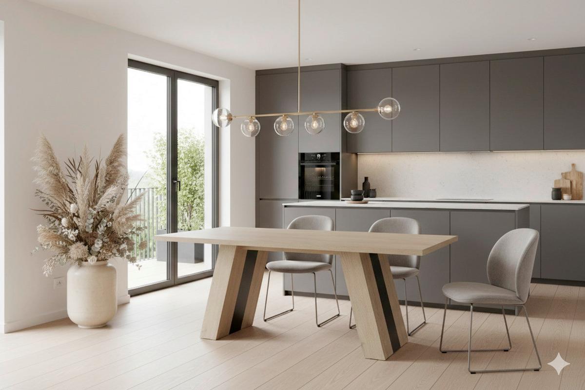 ESSTISCH TINDARI T - Eichefarben/Schwarz, MODERN, Holzwerkstoff (100/180/76cm) - P & B