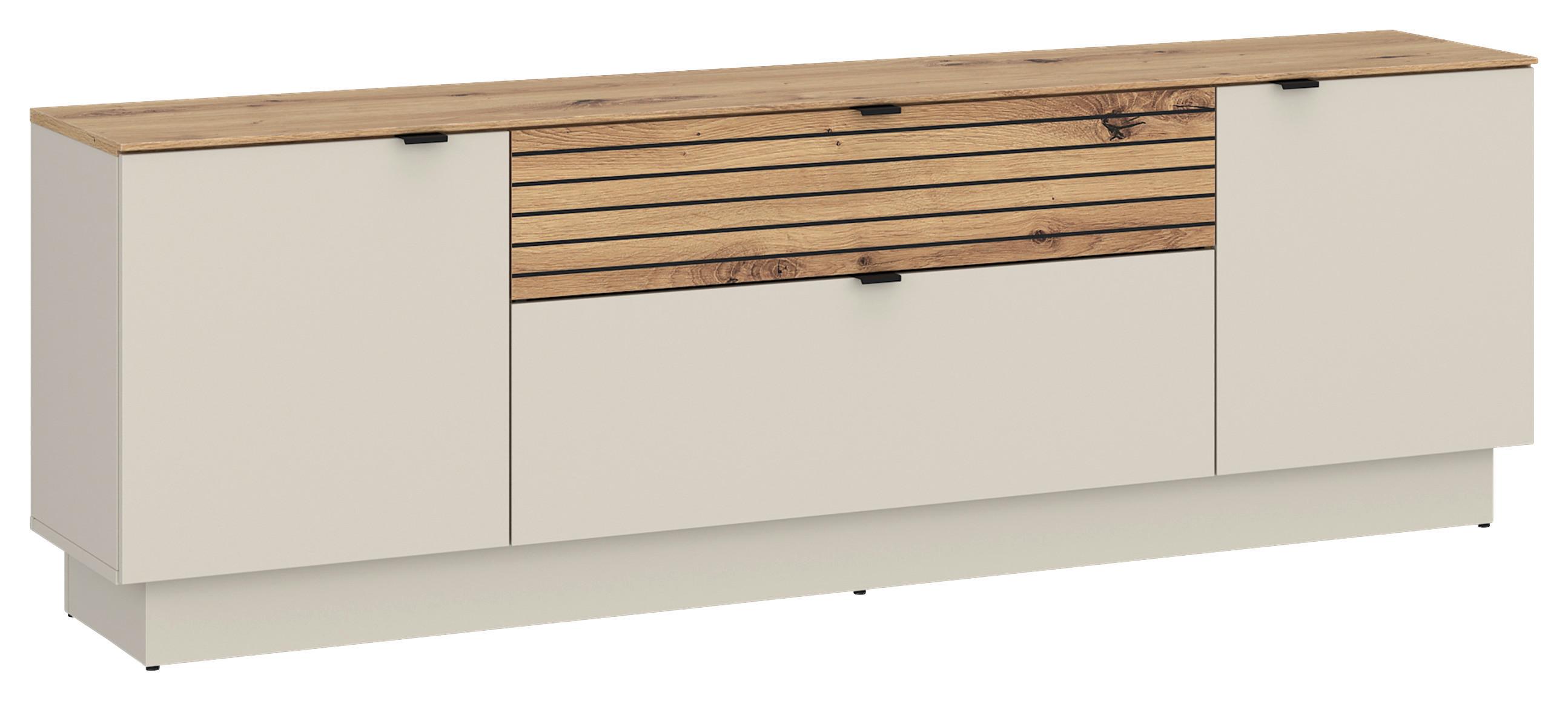 TV-Element Nexa Kaschmir /Eiche Dekor B: 180cm - Kaschmir/Eiche Artisan, Basics, Holzwerkstoff (180/59,5/40cm)