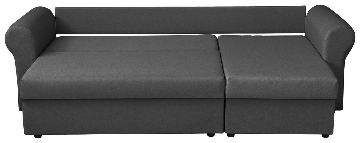 Ecksofa Sara - Schwarz/Grau, Design, Textil (248/143cm) - P & B