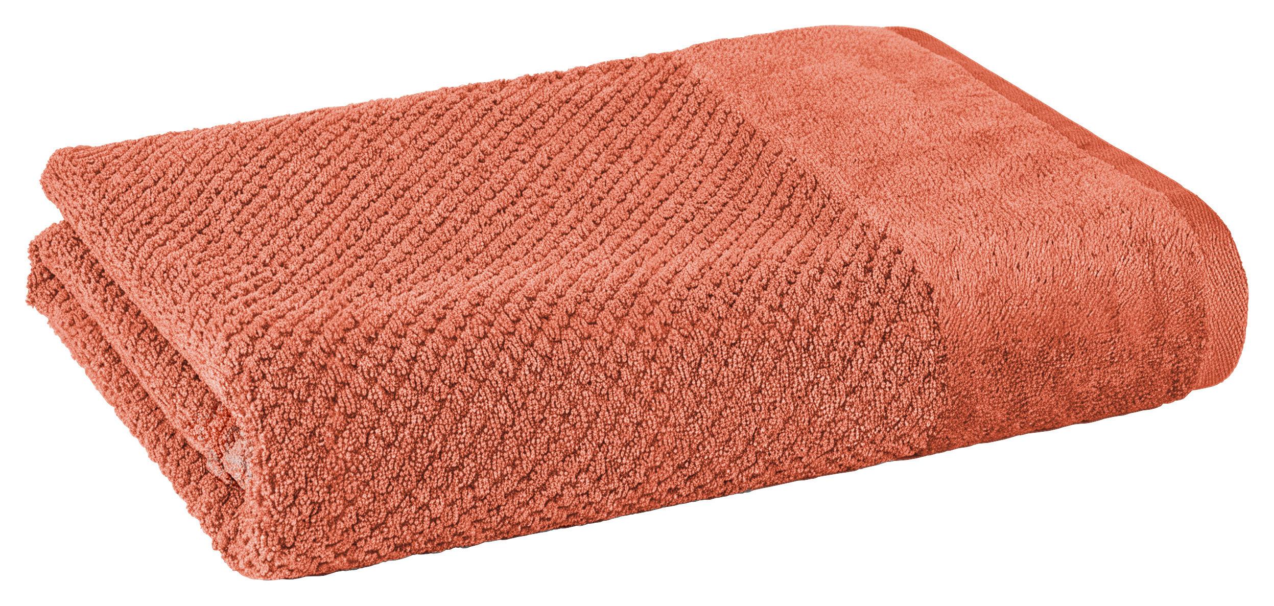 DUSCHTUCH Popcorn 70x140 cm Terrakotta - Dunkelorange, Basics, Textil (70/140cm)