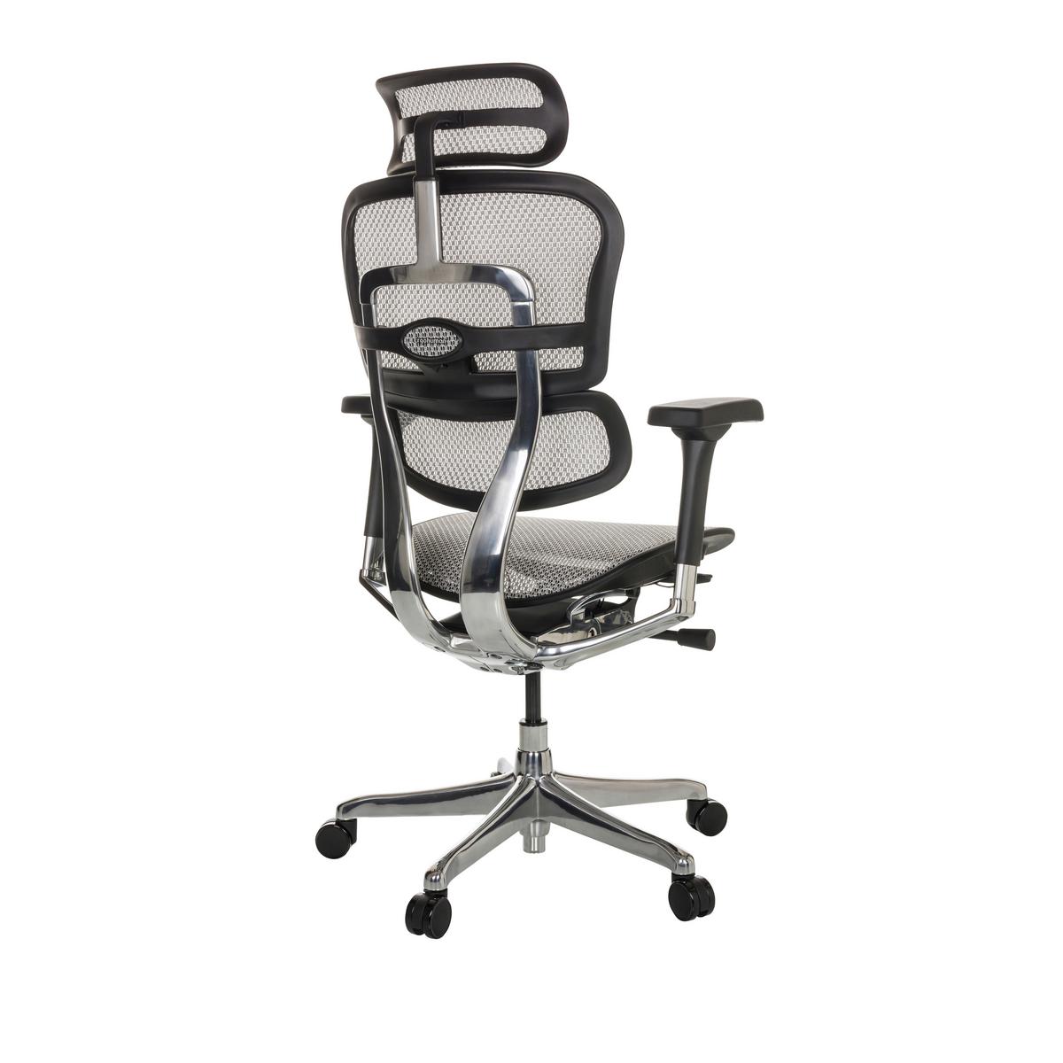 Drehstuhl Ergohuman I - Silberfarben/Hellgrau, Basics, Kunststoff/Textil (69/119-144/65cm) - MID.YOU