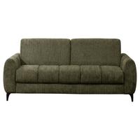 Schlafsofa inkl. Bettfunktion Webstoff grün, B:206 cm - Schwarz/Grün, MODERN, Holz/Textil (206/89/100cm)