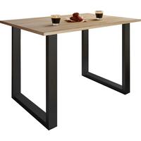 Esstisch Xona 110x76 cm Schwarz/Eiche Dekor - Schwarz/Sonoma Eiche, Basics, Holzwerkstoff (110/80/76cm) - MID.YOU