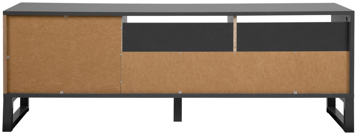 Tv-element Sumatra B: 160 Cm Anthrazit/bambus Dekor - Anthrazit, Design, Holzwerkstoff (160/56/40cm) - MID.YOU
