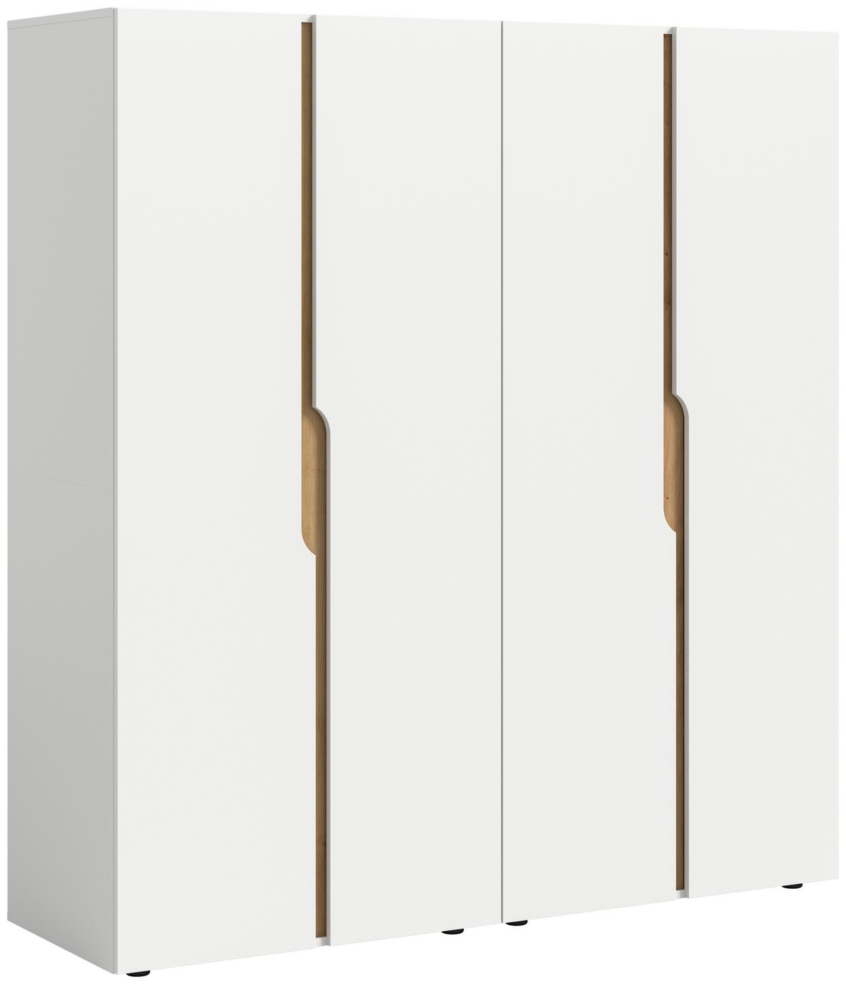 DREHTÜRENSCHRANK Anga Weiß B: 160cm - Weiß, MODERN, Holzwerkstoff (160/180/51cm) - MID.YOU