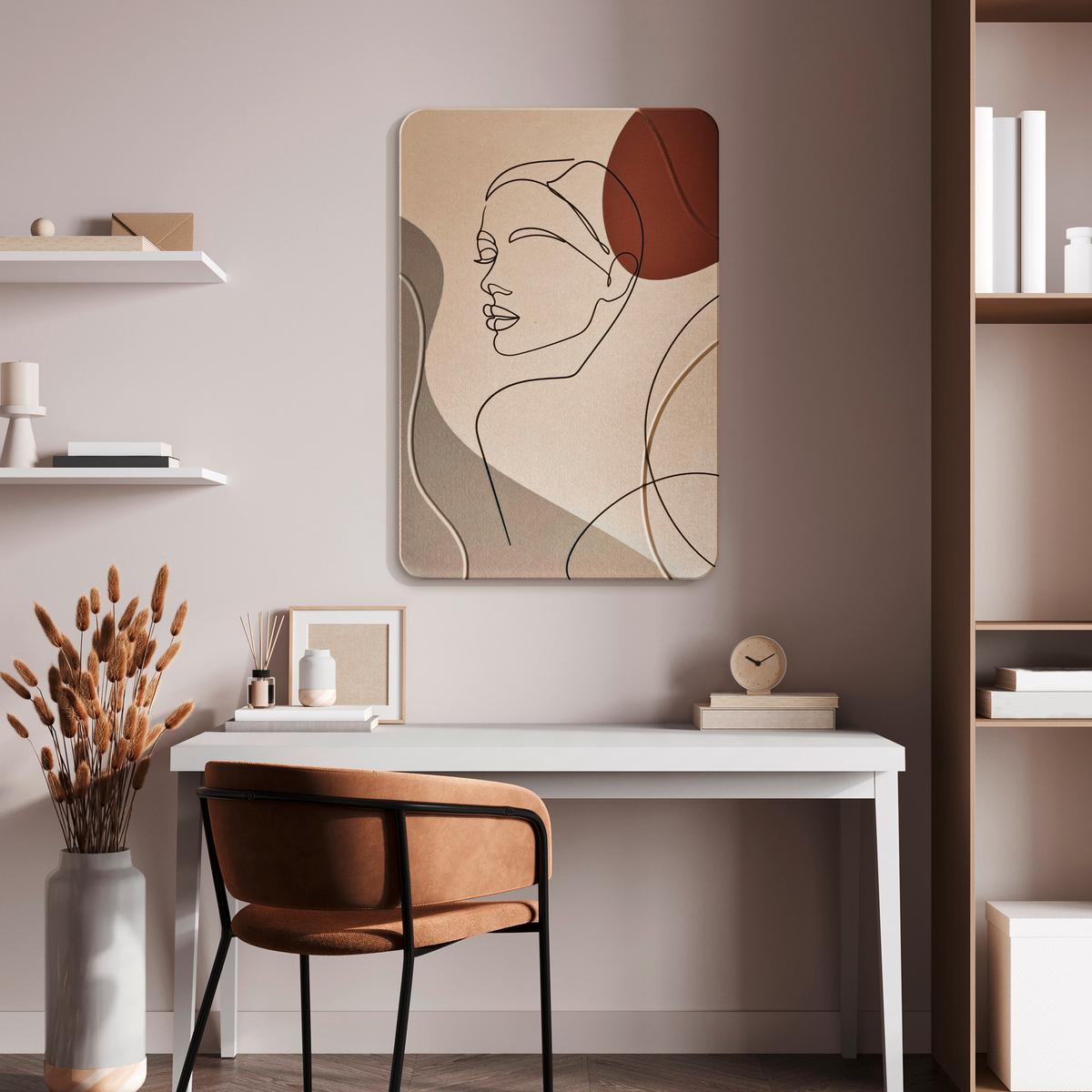Akustick panel Hnedá/béžová - hnědá/béžová, textil (60/90cm) - Premium Living
