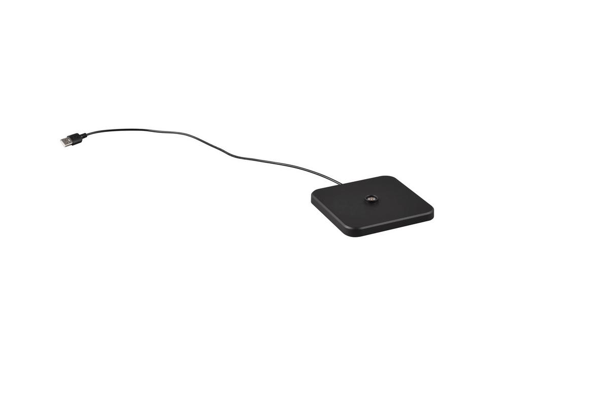 Akku-Tischleuchte R54096132 Fernandez - Schwarz, KONVENTIONELL, Kunststoff (12,5/38cm)