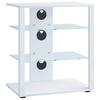 TV-Rack Folas B: 60 cm Weiß mit Kabeldurchlass - Schwarz/Weiß, Basics, Holzwerkstoff (60/70/41cm) - MID.YOU