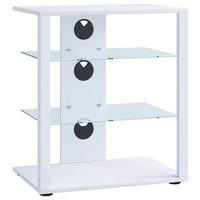 TV-Rack Folas B: 60 cm Weiß mit Kabeldurchlass - Schwarz/Weiß, Basics, Holzwerkstoff (60/70/41cm) - MID.YOU