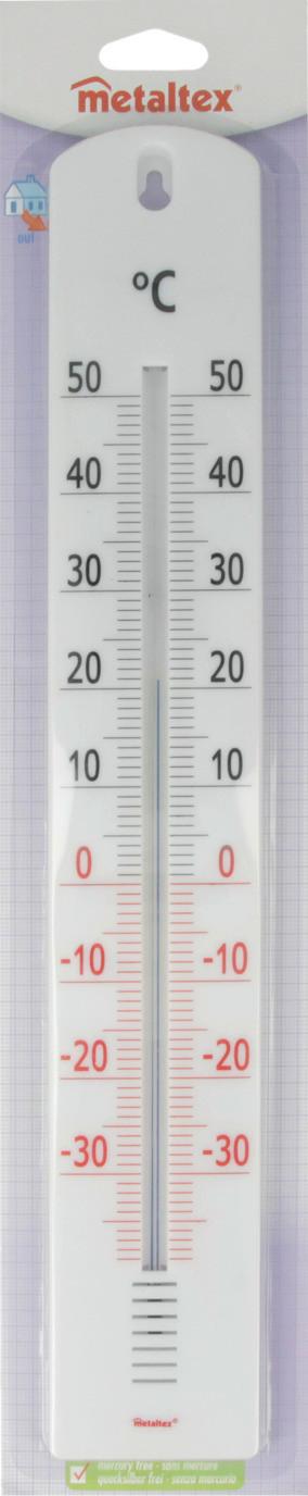 Hőmérő Xxl Thermometer - alabástromfehér, faalapú anyag (6,5/40cm) - Metaltex