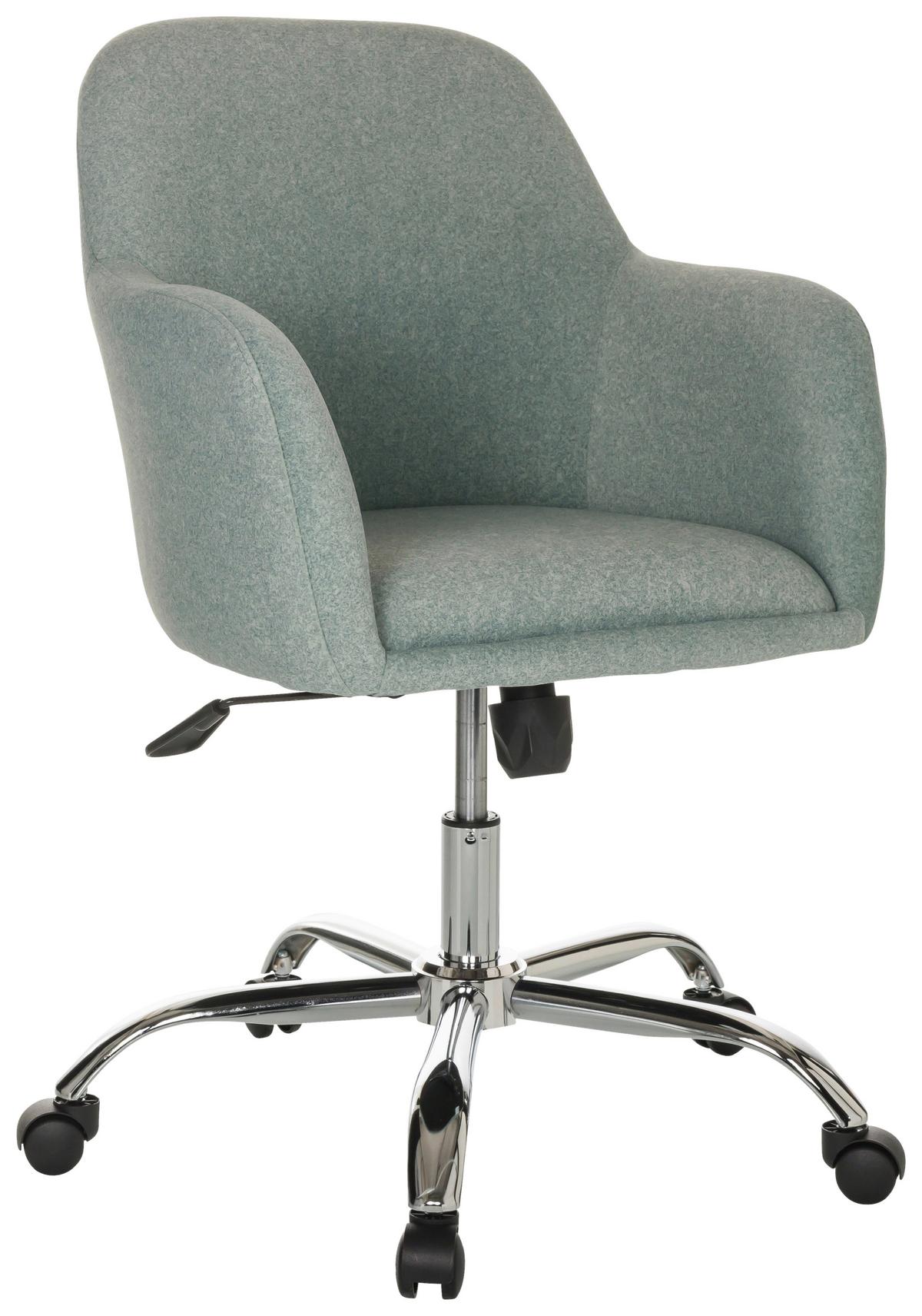 Drehstuhl Solao 300 - Chromfarben/Mintgrün, Basics, Kunststoff/Textil (68/85-94/68cm) - MID.YOU