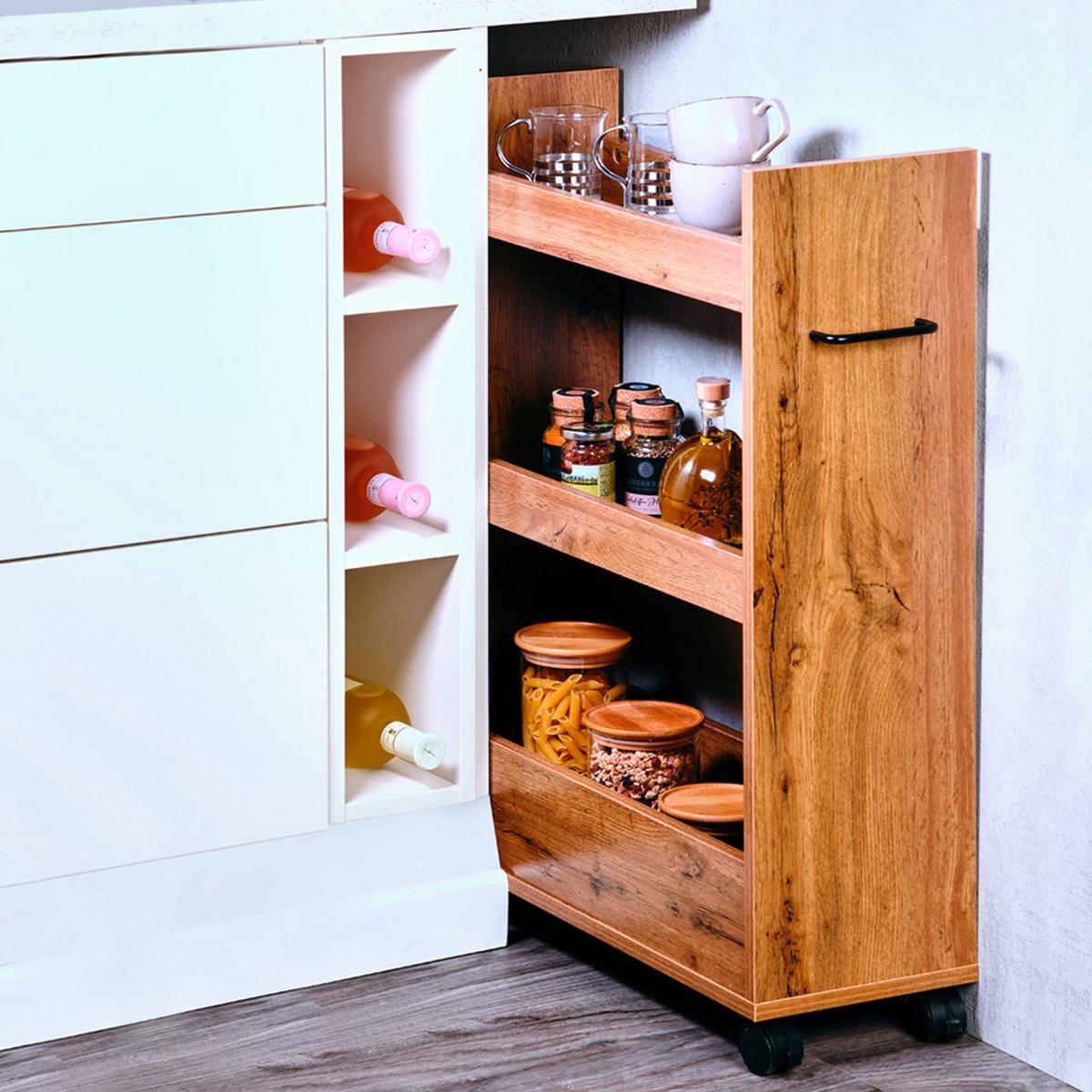 Allzweckwagen Eichefarben B: 60 Cm - Eichefarben, Basics, Holzwerkstoff (60/78/22cm) - Kesper