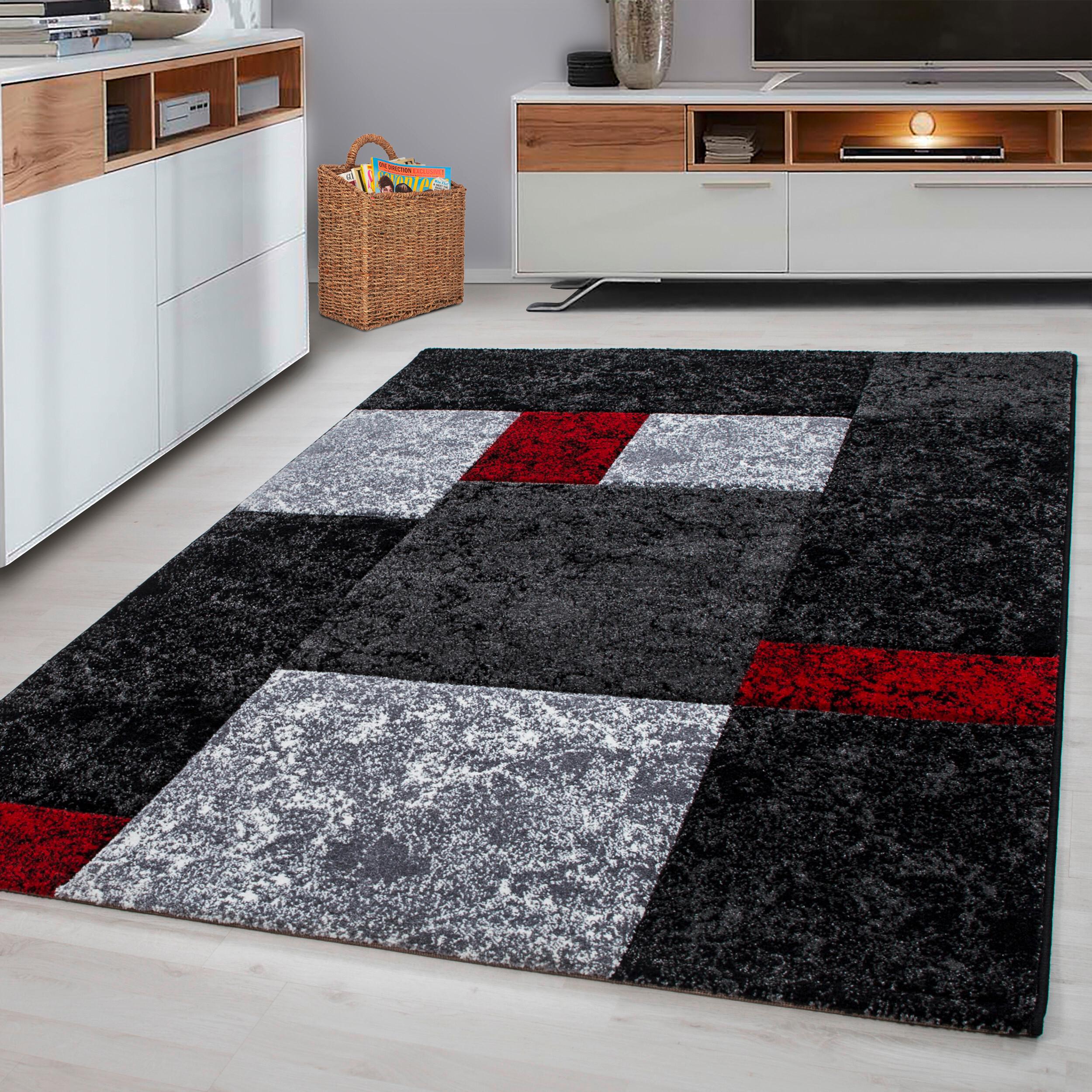 Flachwebteppich Hawaii - Rot, Design, Textil (140/200cm) - Novel