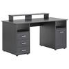 Schreibtisch B 70 cm H 70 cm Niels, Anthrazit - Anthrazit/Schwarz, MODERN, Holzwerkstoff (150/70/70cm)