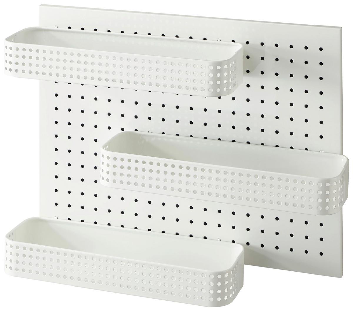 Wandregal Otto Weiß B: 45 cm - Weiß, Trend, Metall (45/55/15cm)