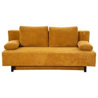 Sofa Leoni, Currygelb B: 191 Cm - Currygelb/Schwarz, KONVENTIONELL, Holz/Textil (191/92/89cm) - MID.YOU