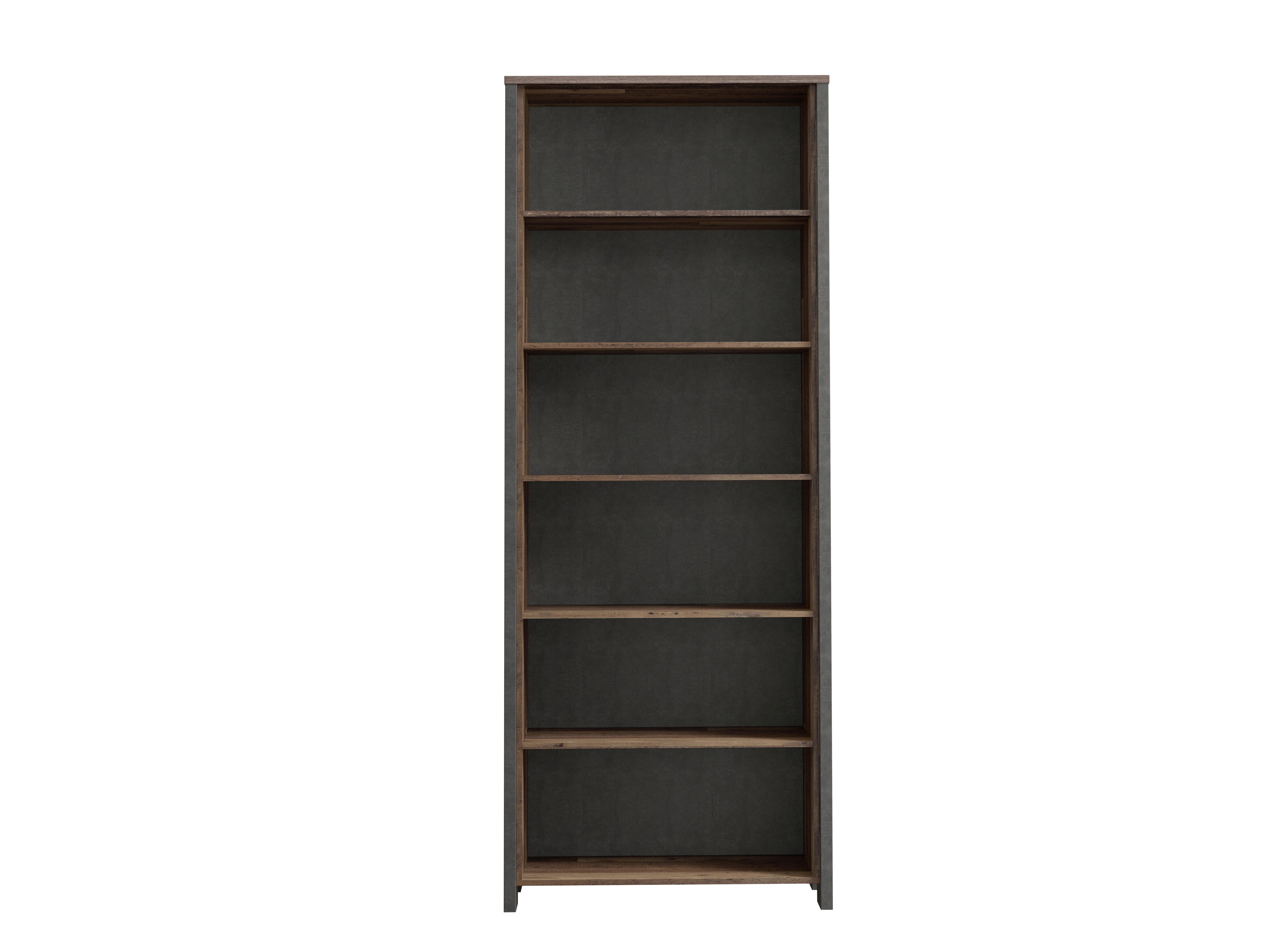 Regal Cliff B 86 cm Braun/Dunkelgrau - Dunkelgrau/Braun, Basics, Holzwerkstoff/Kunststoff (86/220,1/42cm) - MID.YOU