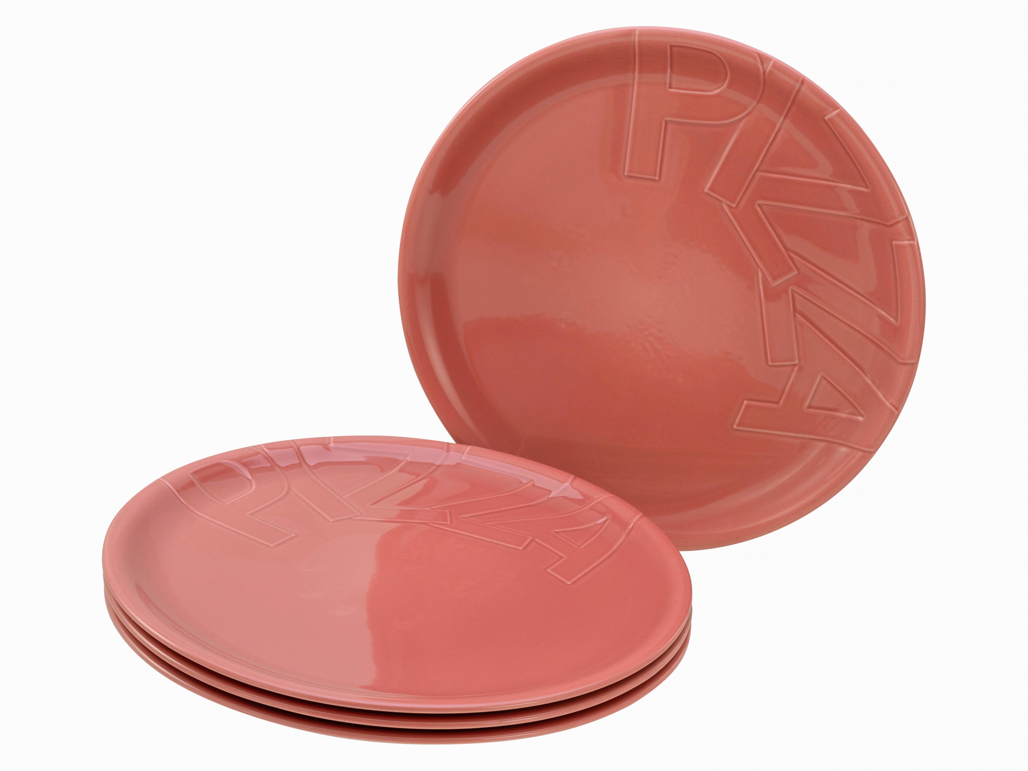 Tanier na cestoviny GOURMET, 4-dílný - tmavoružová, Trend, keramika (32cm) - Creatable