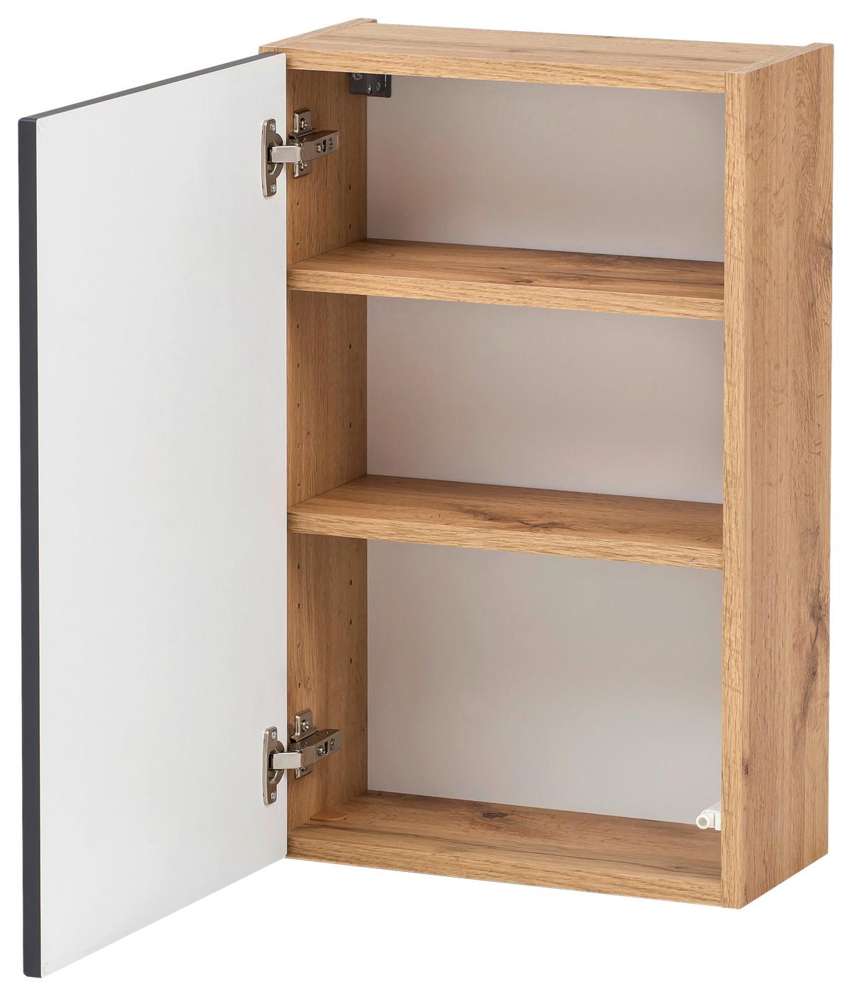 Hängeschrank Kopenhagen B: 40 cm Grau/Eiche Dekor - Eichefarben/Grau, KONVENTIONELL, Holzwerkstoff (40/64/20cm) - Held
