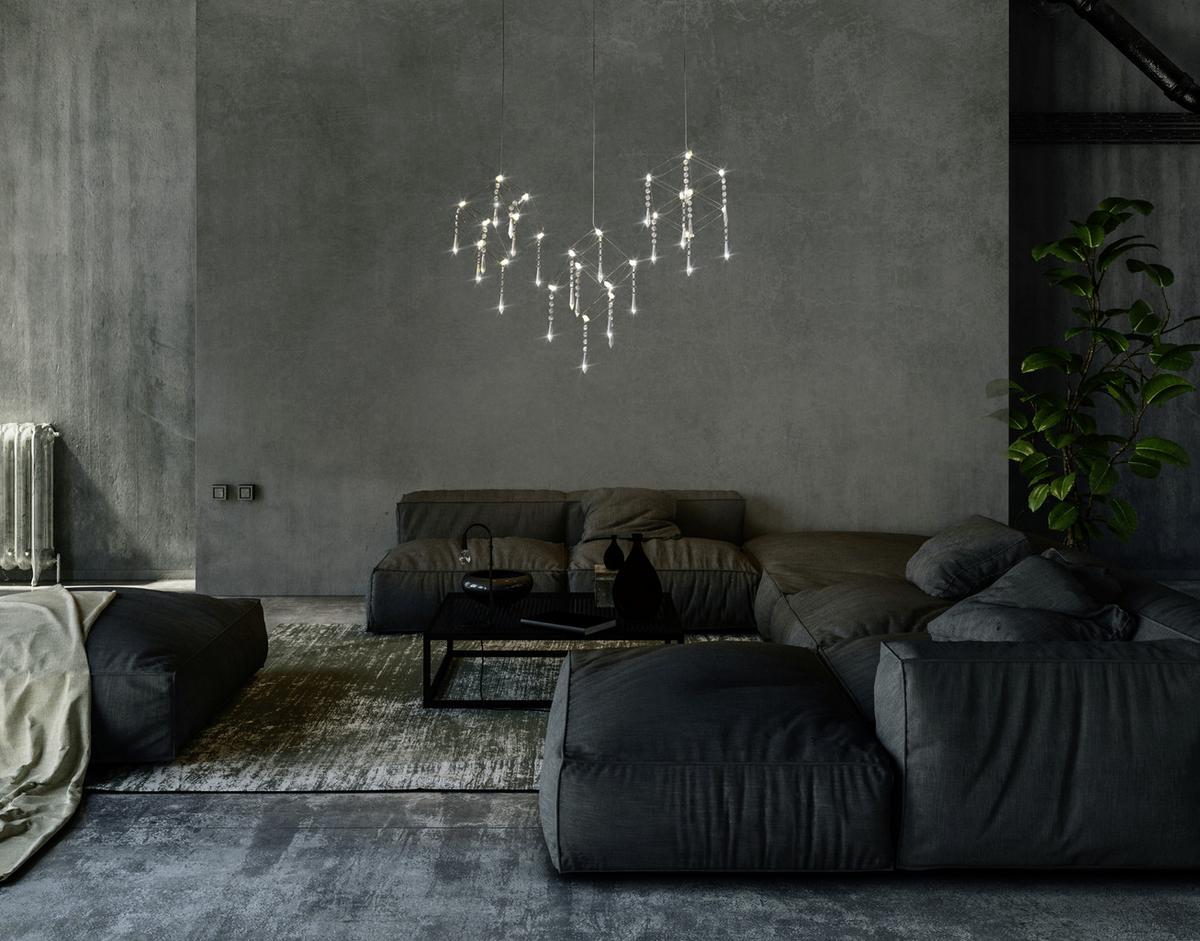 Led-hängeleuchte 6117942 Grace - Chromfarben/Transparent, LIFESTYLE, Kunststoff/Metall (80/106cm) - Näve