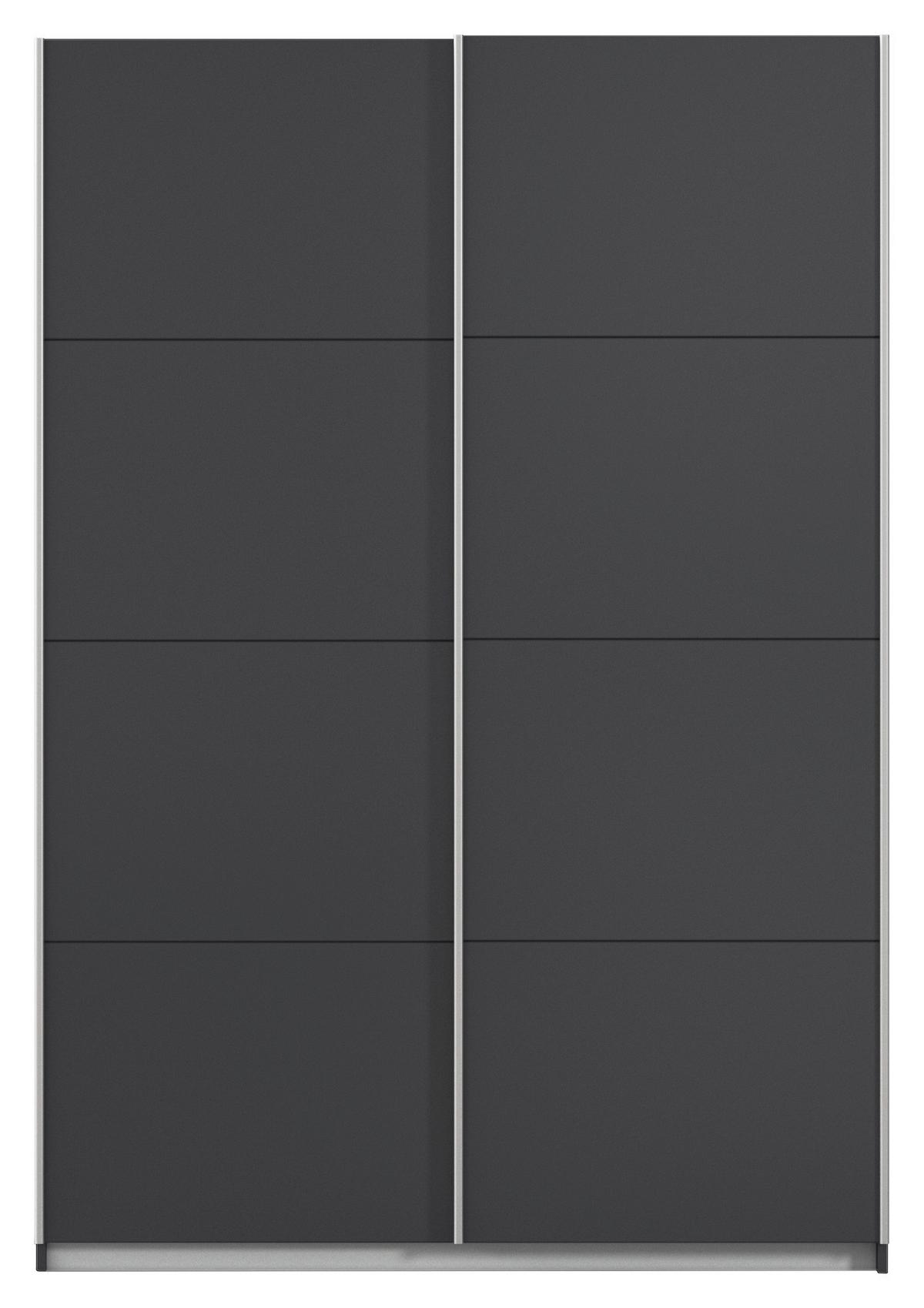 Schwebetürenschrank Subito - Graphitfarben, MODERN, Holzwerkstoff (136/197/61cm) - Rauch Möbel